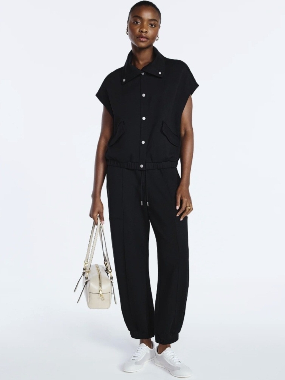 Black Drawstring Jogger Pants - Picture 2 of 11